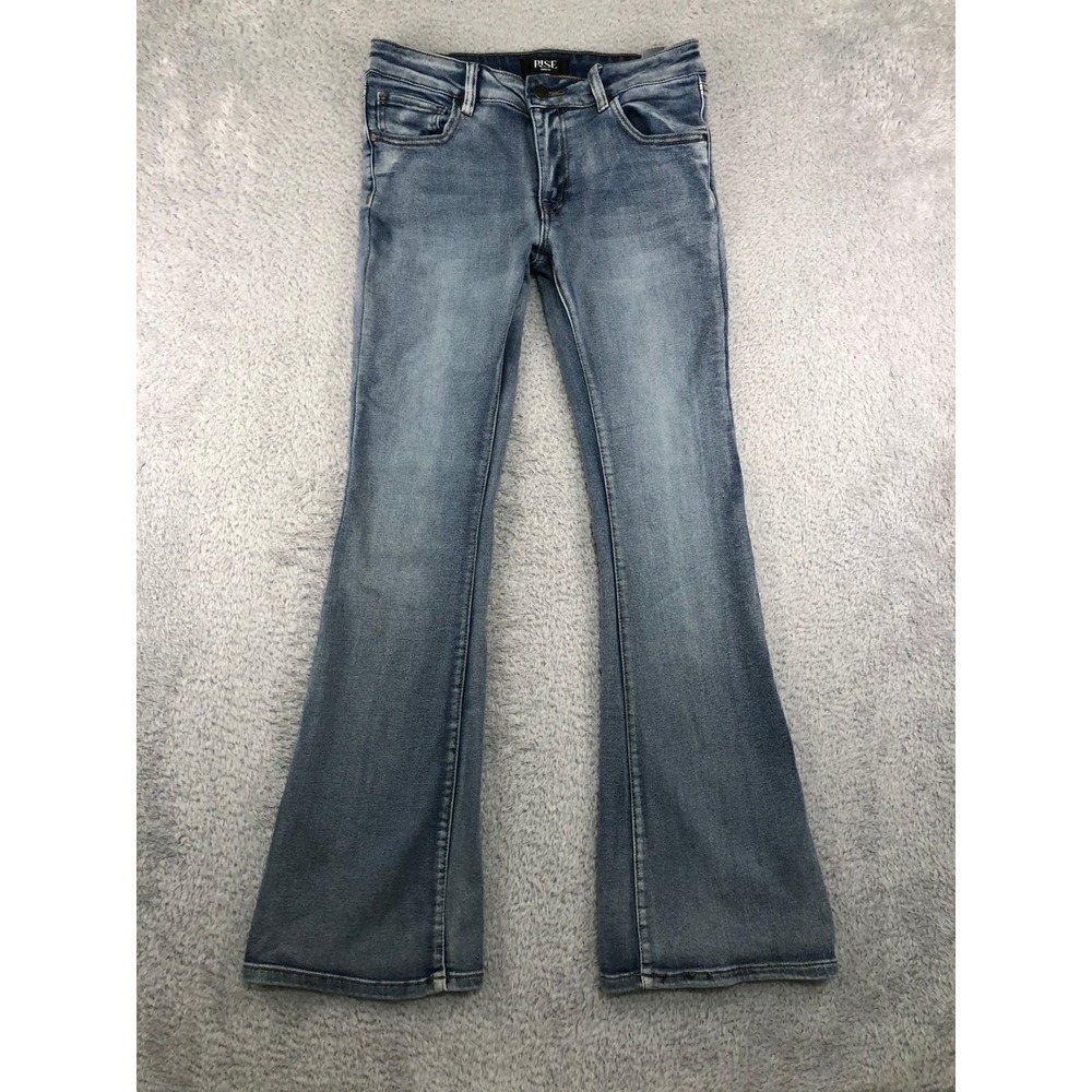 Rise Supply Co Jeans Womens Size 9 (28x31) Blue Flare Low Rise Denim